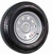 St205/75 15" 6-Ply 5-Lug Silver Painted Mod Rim. Radial Trailer Tire Karrier Brand (32418)