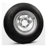 St225/75 15" 8-Ply 6-Lug Galvanized Spoke. Radial Trailer Tire Karrier Brand *Brand May Vary Due To Supply Shortages*