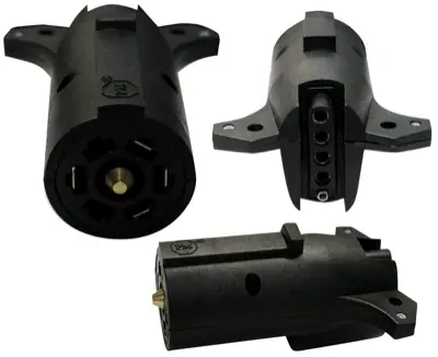 Wire Adapter, 7-Way Blade (Tow Vehicle) To 5-Way Flat (Trailer). Peterson Brand