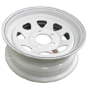 14" X 5-1/2" Rim - 5 On 4-1/2 White Painted Spoke (20352NDX)
