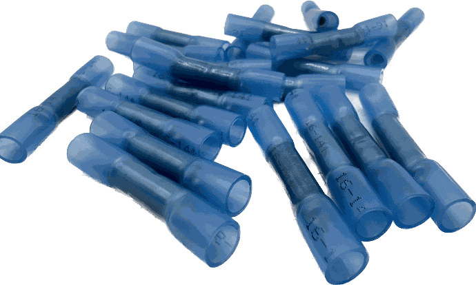 16-14 Gauge Blue Heat Shrink Insulated Butt Splices Wt-Hsbsb (sold as each)