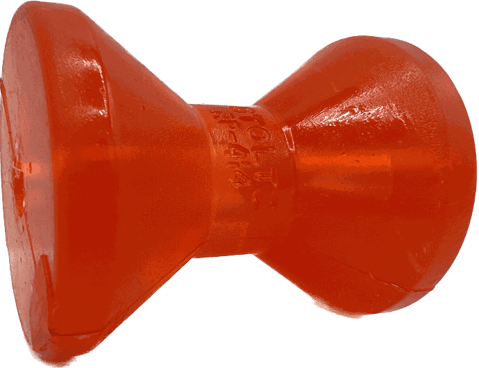 Stoltz V-Style Bow Roller 4" Orange Polyurethane, 1/2" I.D.
