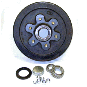 Dayton 12" Brake Drum, 6 X 5.5" Bolt Pattern, Pre-Greased With Bearings And Seal. Fits Hydraulic Or Electric Brakes (Alternative to # 0010)