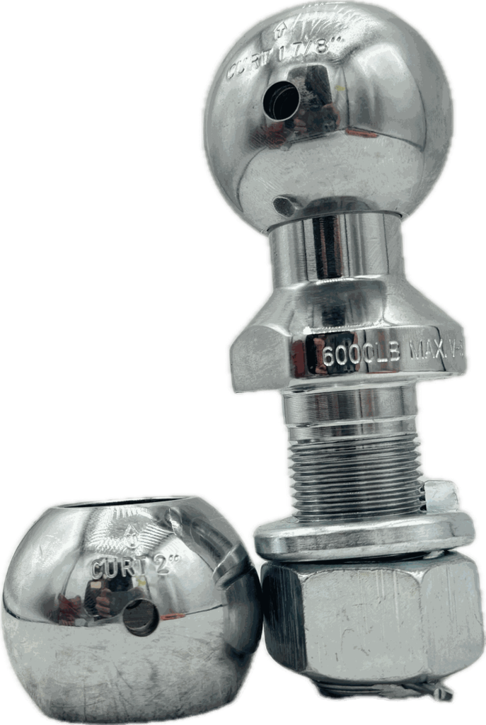 Curt 1-7/8" and 2" Switch Ball Set, 1" x 2-1/4" Shank - Up to 6000 Lb