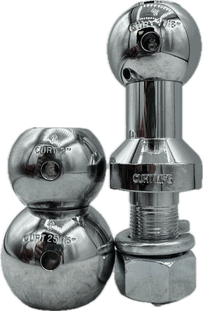 Curt 1-7/8", 2", 2-5/16" Switch Ball Set, 1" x 2-1/4" Shank