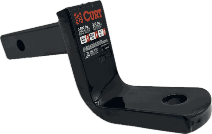 Curt Ball Mount, Class 2, 1-1/4" Square, Hollow, 3-1/4" Drop/2-5/8" Rise, 6-1/4" Long