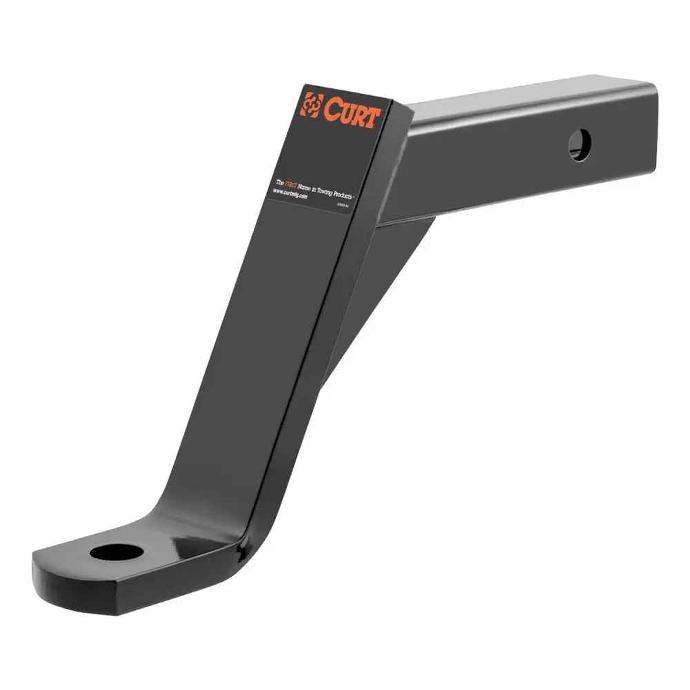 Curt Ball Mount, Class 3, 2" Square, Hollow, 8" Drop/6" Rise, 11-1/2" Long