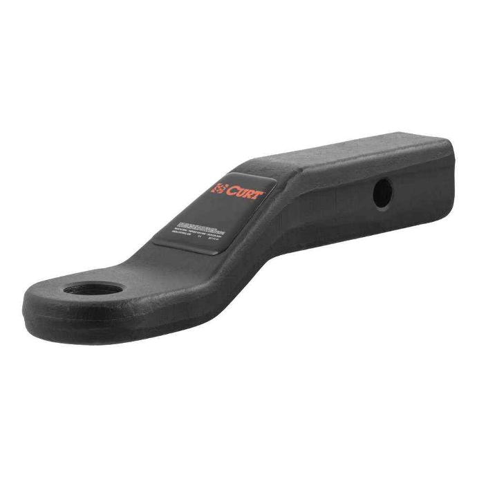 Curt Ball Mount, 2" Square, Solid, 17000 Lb Capacity, 2" Drop/1" Rise, 8-1/2" Long