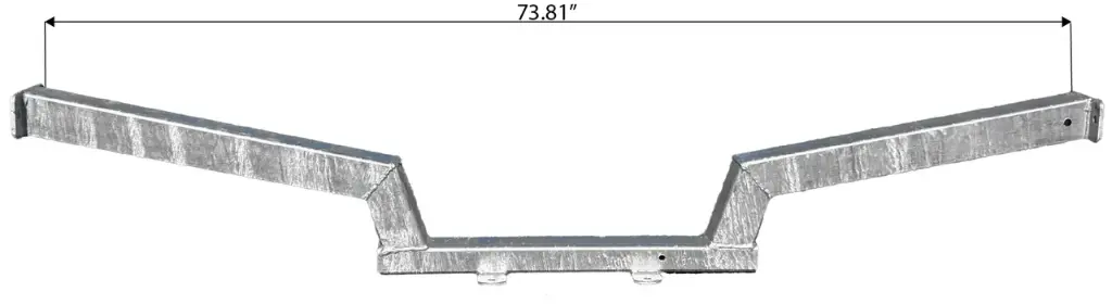 CROSSBAR, WLDMT, DRP, 3x3x120x73.81", 15°, (SKI-BOAT), GALV