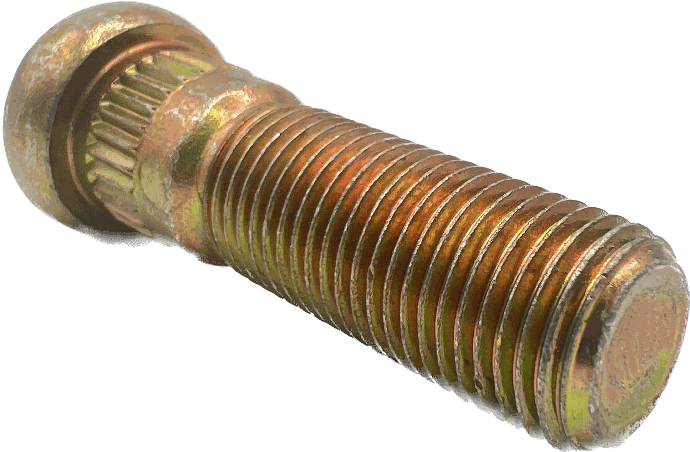 Wheel Stud, Threads: 1/2"-20, Overall Length: 2", Knurl Diameter: .56", Knurl Length: .30", Thread Length: 1.35", Brand: Dexter Marine Products (Formerly Tie Down Engineering)