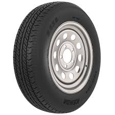 *Special* Loadstar K550 St205/75 15", LR:C/6-Ply, 5-Lug Silver Painted Modular Bias Trailer Tire & Wheel (3S636)