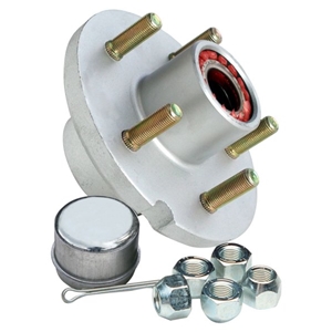 Trailer Hub, 1-3/8" X 1-1/16" Bearings, 5 X 4.5" Bolt Pattern, Pre-Greased