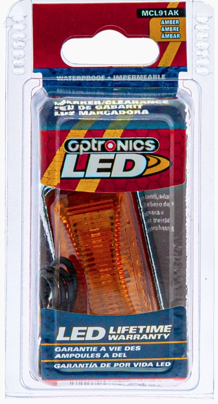 Marker Light, Amber Led, 2-5/8" Length, Optronics Brand (Replaces Mcl-90AS)