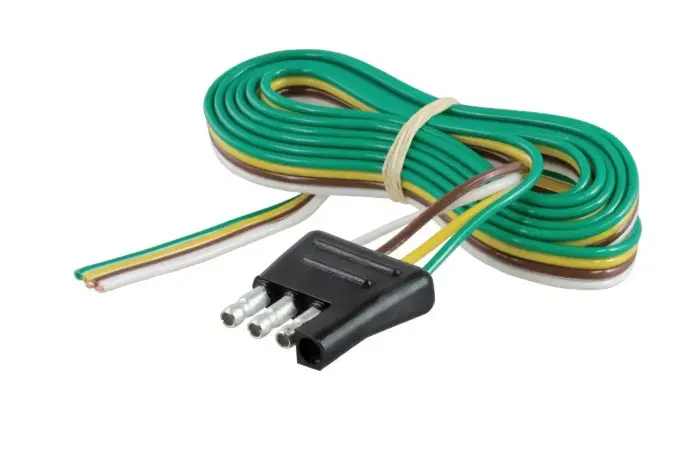 Curt Trailer Side 4 Flat Connector Plug with 48" Wires