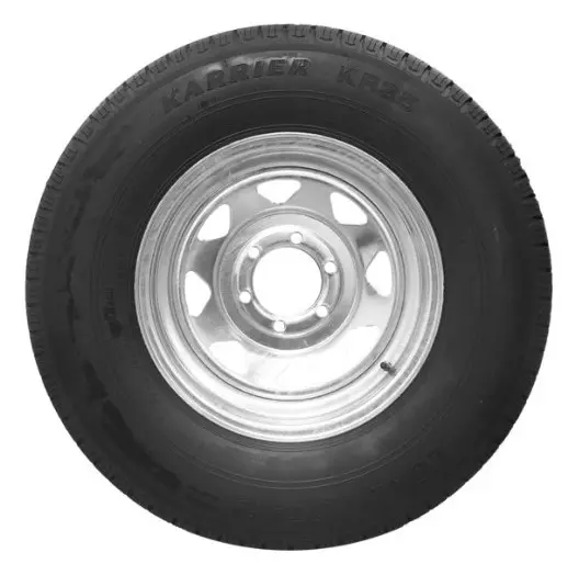 Karrier KR35 St235/80 16", LR:D/8-Ply, 6-Lug Galvanized Spoke Radial Trailer Tire & Wheel *Bead Balanced* 6100.89ARK (39394)