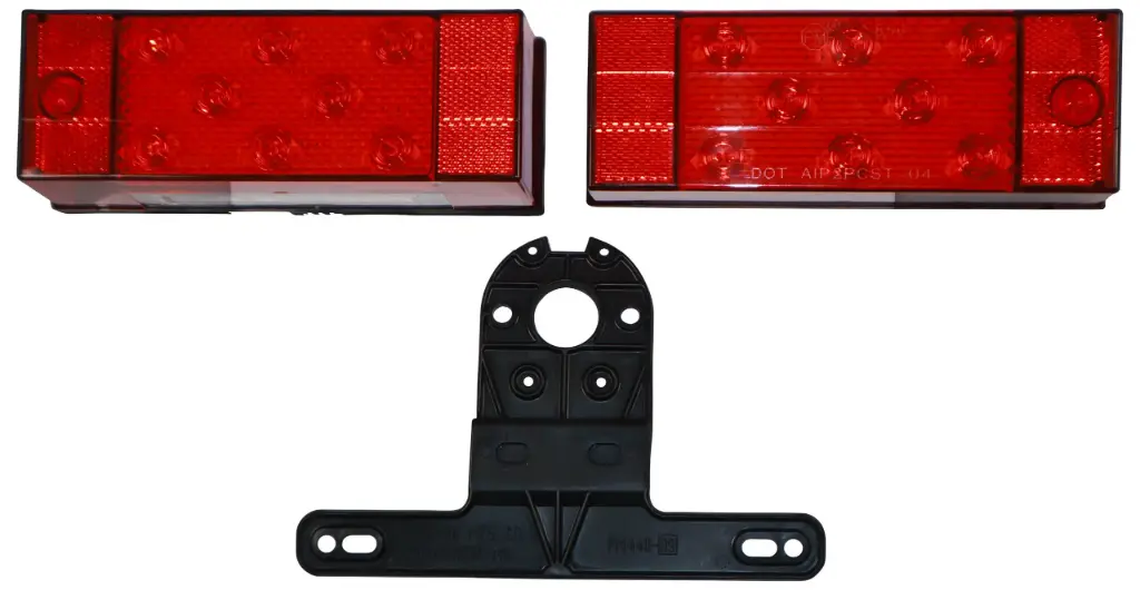 Tail Light Kit, Rectangular "Low Profile", Submersible, And Led. Approved For All Trailer Widths. Peterson Brand