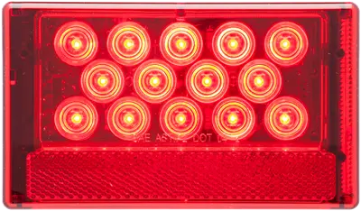 Rectangular Tail Light, 6" x 3.625" x 2.25", LED and Submersible, Right Hand, Optronics Brand