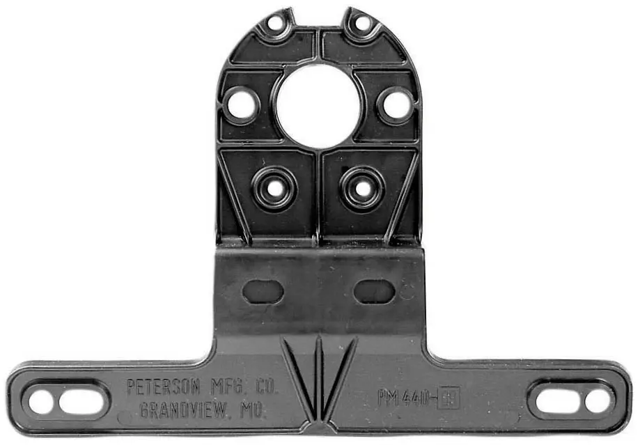 License Plate Bracket, Black Plastic, Peterson Brand (Replaces T182B)