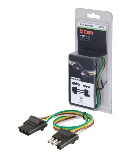 Curt 4-Way Flat Extension, 12" (Replaces # 48145)
