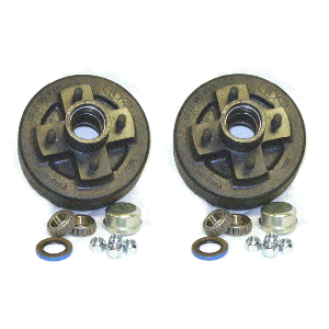 Brake Drum 7" 4-Lug E-Coat 1" 1250# (Pair). Fits Both Hydraulic And Electric Brakes