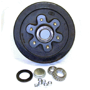 Reliable Brake Brand, 12" Brake Drum, 6 X 5.5" Bolt Pattern, Pre-Greased With Bearings And Seal. 6000# Fits Hydraulic Or Electric Brakes *