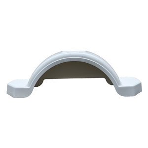 (Limited Stock) Trailer Fender, Material: Plastic, Color: White, 30" Inside L - 43.4" Outside L x 9.7" Bottom W - 8" Top W x 12.75"H, Fits: 13" & 14" Wheels, Brand: Horizon Global, Sold as each
