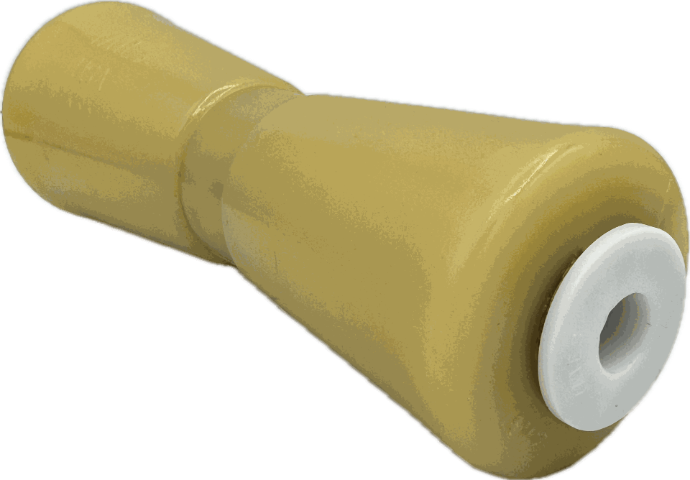 Keel Roller 10" V-Style 5/8" I.D. Yellow Tpr 86169 Yates 1000Y
