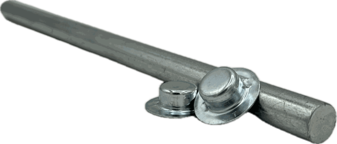 Roller Shaft, 5/8" Diameter X 13" Length, W/ Pal Nuts