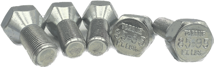 Lug Bolt, Threads: 1/2"-20, Threaded Length: 1", Cone: 60 Degrees, Finish: Zinc, Socket Size: 13/16", Brand: CE Smith Co.