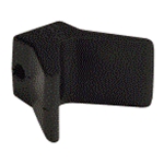 Bow Stop V Block, 2" Wide Black Rubber 3/8" I.D. 4Y22-3