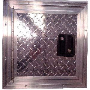 Extreme Max Wheel Stop Cargo, Aluminum Trailer Door Slider Plate - 58