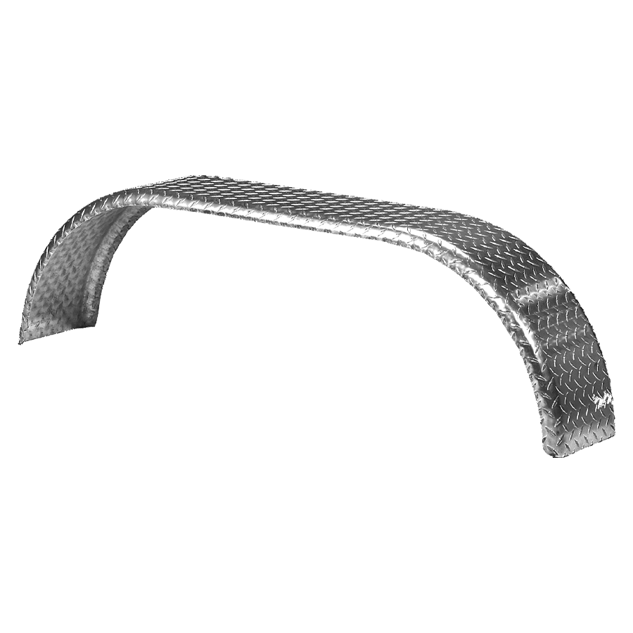 Continental Trailers Round Fender, Tandem, 60"x9"x12" Aluminum Diamond